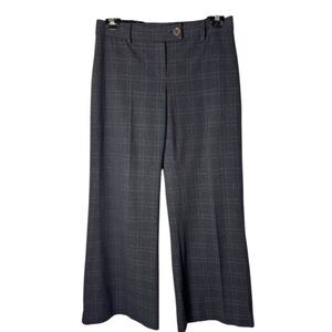 CAbi Pants 6 Long Gray Plaid Wide Leg Lauren Trousers Preppy Corpcore Career